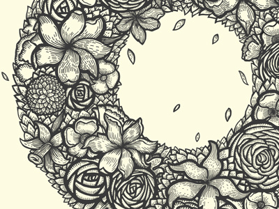 floral style cyrillic design drawing graphic handmade lettering