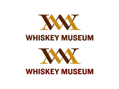 Whiskey Museum color design logo monogram museum type