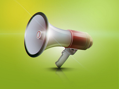 Megaphone graphic icon illustration