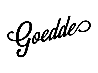 Goedde cigar design logo mark script