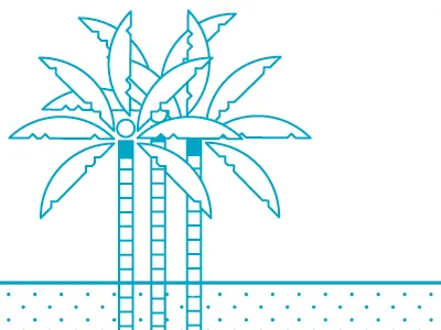 Beach beach blue palm sand