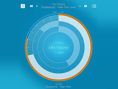 Audio Ui audio blue bright fiftyonezero music touch ui