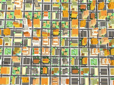 City 3d buildings city simple styleframe