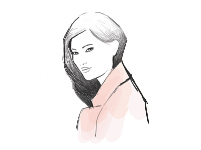 a girl, a happy girl illustration