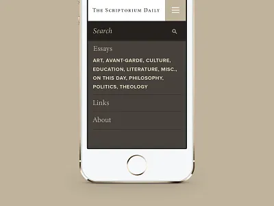 Mobile Menu beige hamburger menu mobile responsive