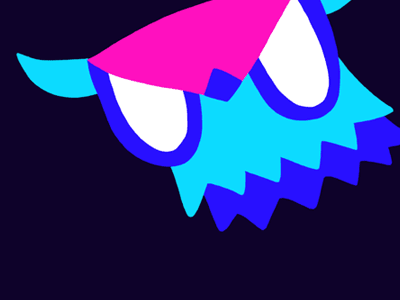 GIF: Owls animation bird blue fly gif night owl photoshop pink