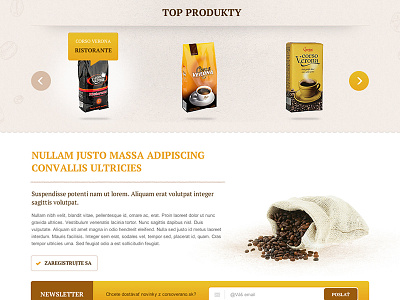 Corso Verona brown fireworks homepage orange ui webdesign website