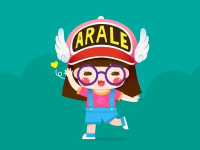 HELLO arale cartoon illustration