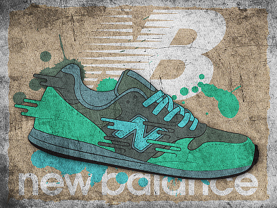 Unofficial NewBalance ad ad advert illustrator new balance onofficial photoshop texture vector