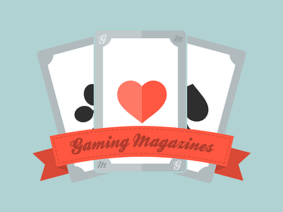 Splash screen for Gaming Magazines cards flat gaming retro