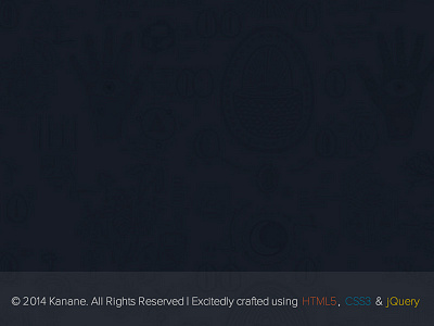 #footer coming along nicely somewhere in the web jungle artworked css3 footer html5 js kanane riad