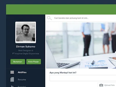 Job Portal mock up user interface