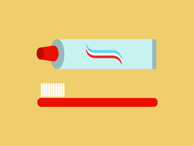 Brush Your Goddam Teeth brush dentist flat illustration minimal simple teeth vector