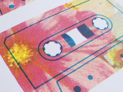St. Lucia / detail cassette cmyk flowers nature poster screen print tape