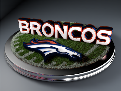 GO BRONCOS! 3d fun type ui