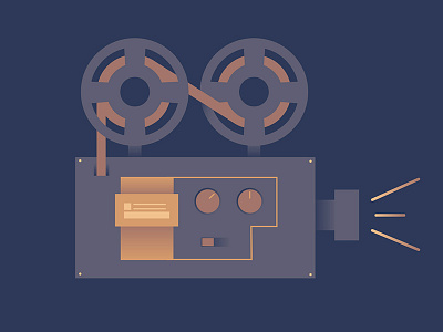 Movie Break fun illustration movie projector