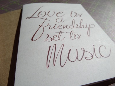 Love Is Hand Lettered Valentine's Card cards hand lettering typography