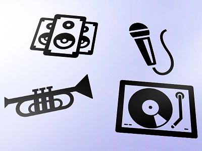 Vector Music Icon Set flat icon music ui vector