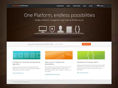 Developers Spiceworks01 apps landing main platform spiceworks
