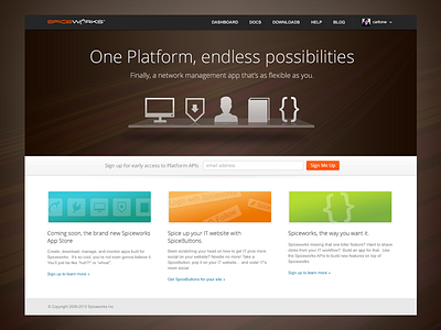 Developers Spiceworks01 apps landing main platform spiceworks