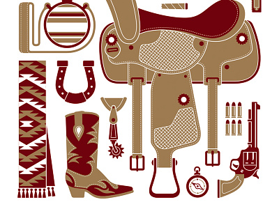 Saddle Up design illustration print making