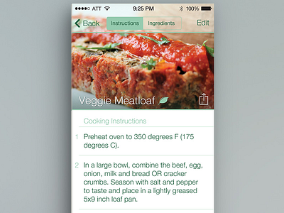 Recipes Details app ios ios7 iphone ui