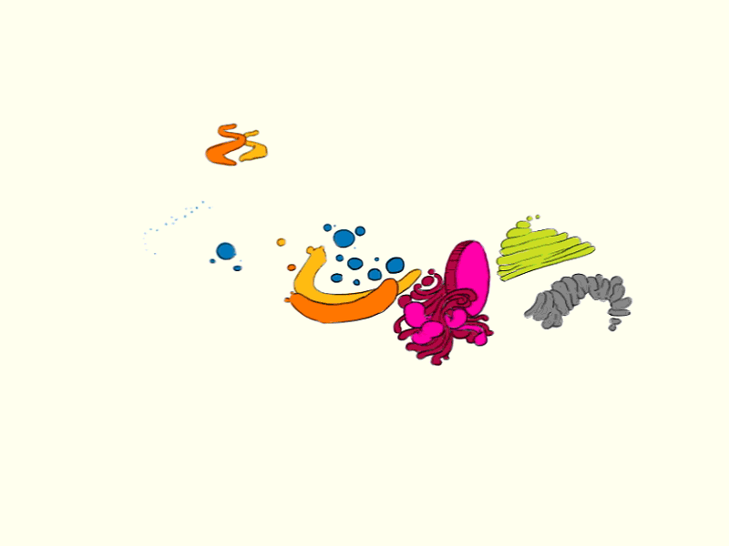 Squiggles [GIF] after effects animation classic colors flourish frame by frame motion graphics photoshop