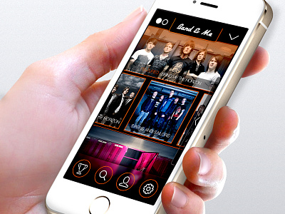 B&M iOS7 Re-design bandandme bandme feed graphic icon ios music ui