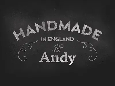 Handmade In England physical products type typography