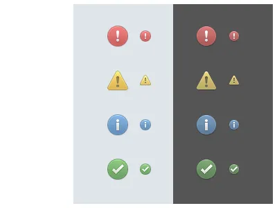 Error, Warning, Information, Done 16px 32px done error exclamation icon info information ok warning