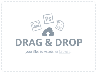 Drag & Drop: Assets app assets document drag drop files image invision psd upload uploader web