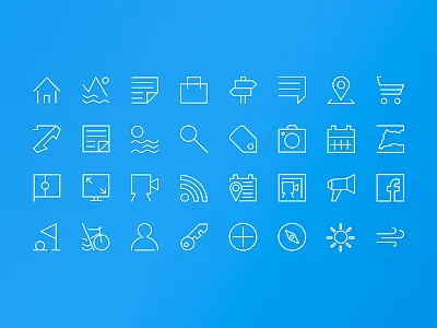 Icon Set app design icon icons ios map moss mossdeb photo portugal shopping sun