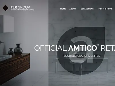 Website Banner Design flr group logo navigation slider typography