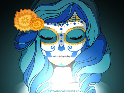 Day of the Dead - Candlelight day of the dead illustration light vector