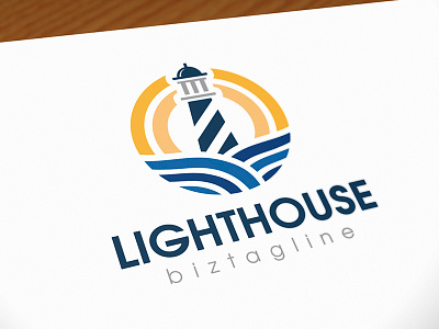 Lighthouse Logo beach branding identity insurance lighthouse logo logotype marketing multimedia ocean real estate sea secure