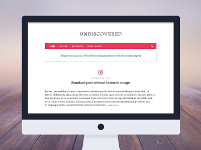 Clean and Simple WordPress Theme blog free responsive retina theme web design wordpress