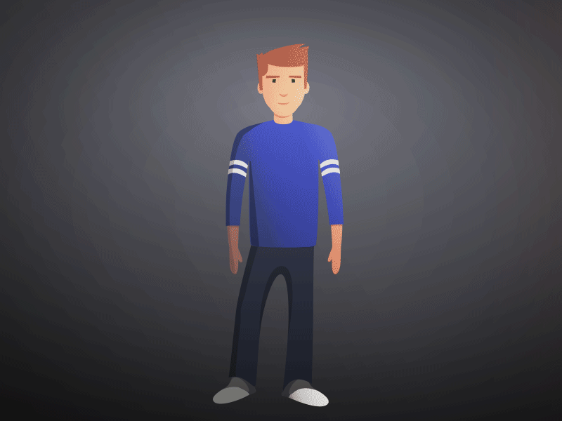 Character Rig (GIF) by Brian Recktenwald on Dribbble