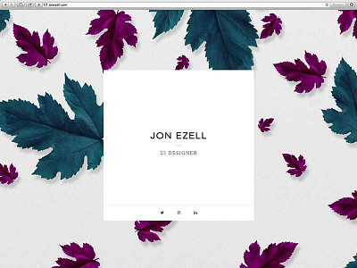 Personal Site page personal splash ui website