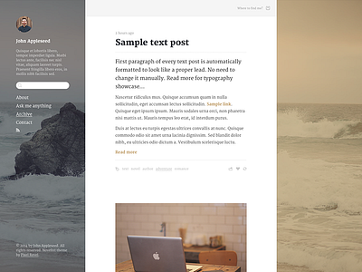 Tumblr theme clean minimalistic theme tumblr tumblr theme typography web web design webdesign