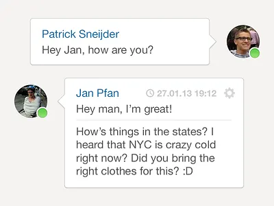 Chat bubbles chat webapp website wkw