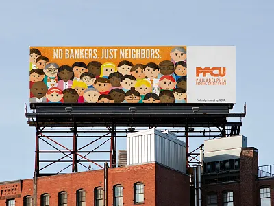 no bankers. just neighbors illustration philadelphia
