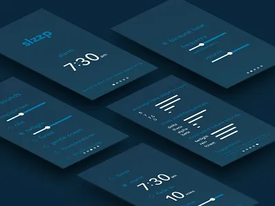 App Concept alarm app clean concept design mockup