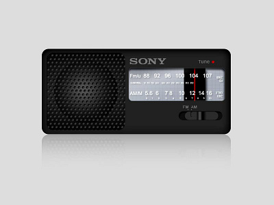 Radio black photoshop radio sony ui