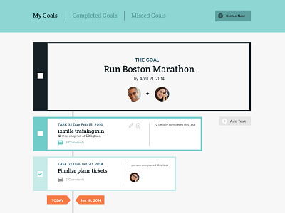 Goal Tree checklist form todo list ui ux web