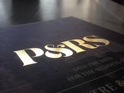 Monogram in Foil handmade lettering petre spassov typography wedding