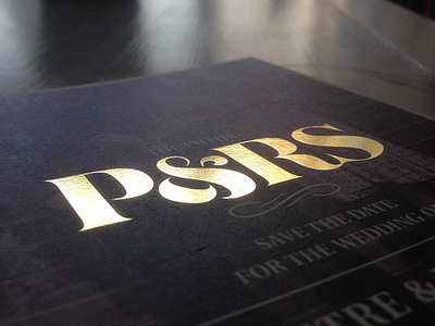 Monogram in Foil handmade lettering petre spassov typography wedding