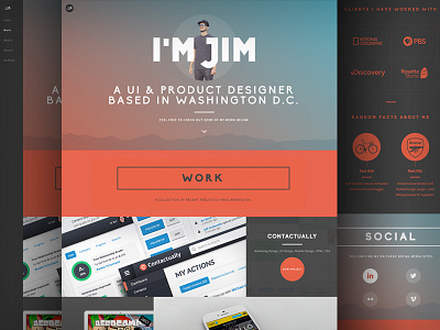 Personal site update II dc design desktop landing page mobile orange portfolio responsive website