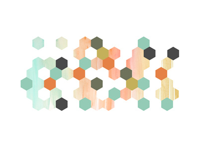 Apertures No. 2 apertures coral cyan green hexagon minted west elm