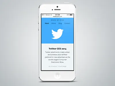 Twitter CES 2014 Case Study blue case study mobile portfolio responsive twitter