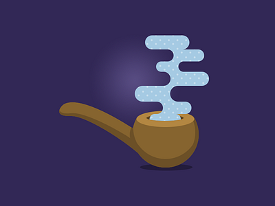 Pipe flat illustration pipe smoke